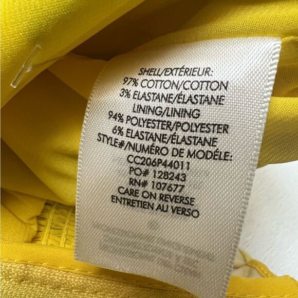 Alice + Olivia Ruffle Sleeve Tie Front Cropped Top Sunbeam Small MSRP $458 - Picture 9 of 10